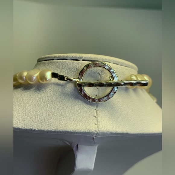 Vintage Sterling Silver Baroque & FW Pearl Necklace & Ichthus Fish Pendant - Picture 9 of 16